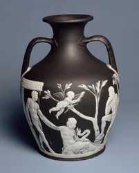 Jarrón de Portland, propiedad de Erasmus Darwin, copia del original en el Museo Británico, Etruria, c.1789-90
